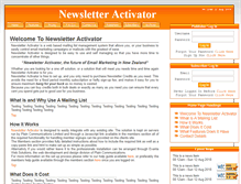 Tablet Screenshot of newsletteractivator.evanta.co.nz